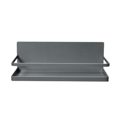 Gray Metal Magnetic Wall Spice Organizer Rack