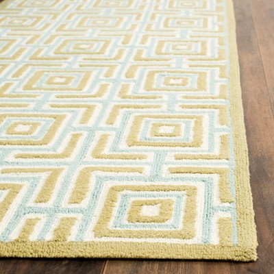 Coastal Charm Light Blue Hand-Knotted Cotton Accent Rug - 2' x 3'