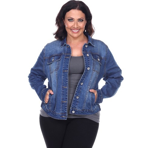 white denim jacket plus size