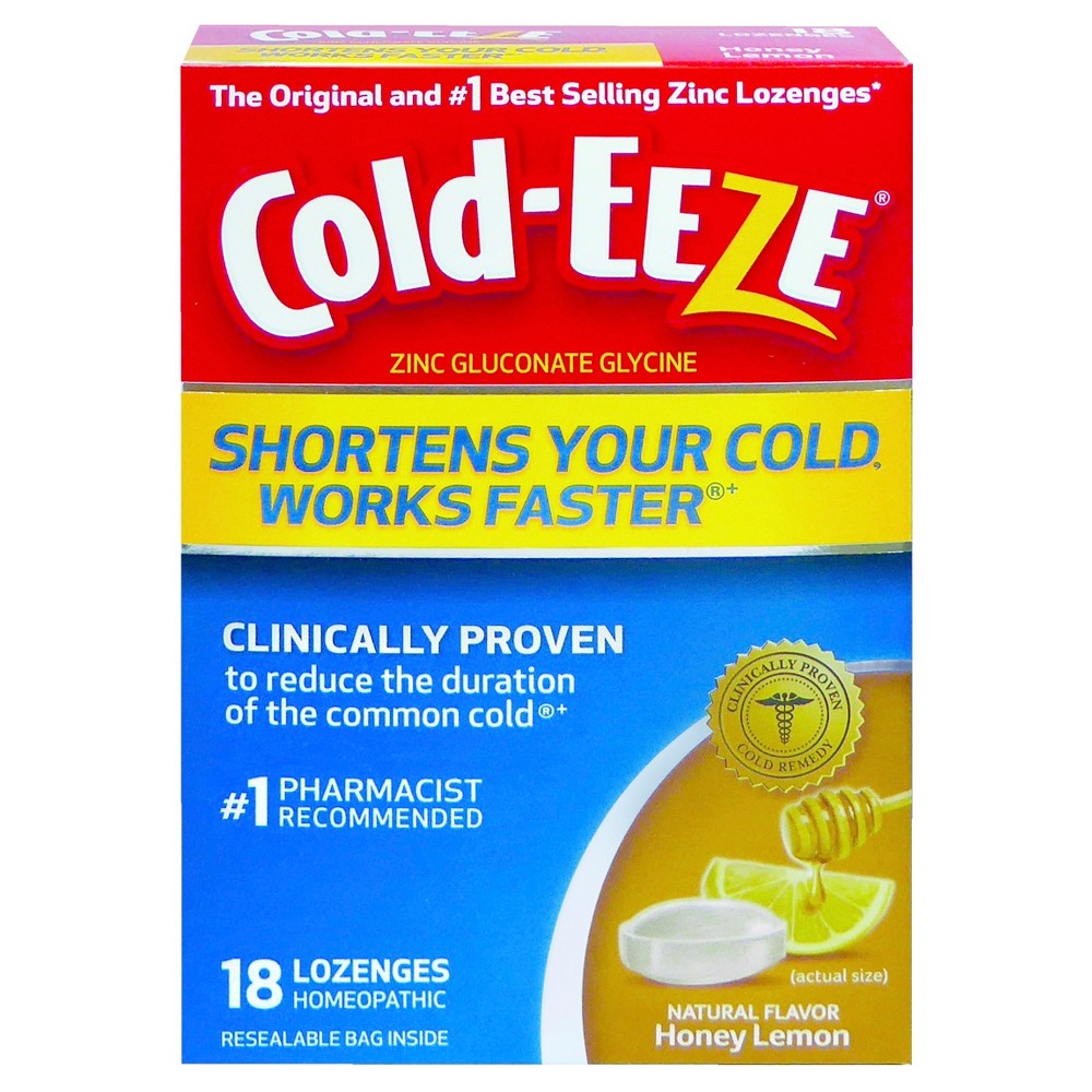 UPC 091108101256 product image for Cold-Eeze Cold Remedy Honey Lemon Lozenges - 18ct | upcitemdb.com