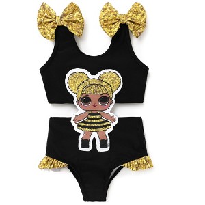 PATPAT L.O.L. Surprise! Toddler Kids Girl's One Piece Swimsuit Cute Ruffle Summer Beach Bathing Suits 3-8 Years - 1 of 4