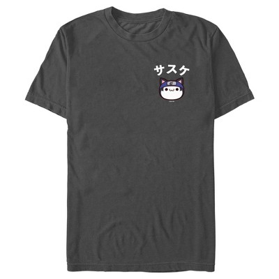Men's Naruto Nyaruto Sasuke Small Face T-Shirt