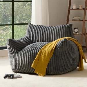 Gericco Giant Plush Bean Bag Chair for Adults - Oversized Beanbag Lazy Floor Sofa Accent Chair for Living Room, Bedroom, Cozy Fluffy Single Cloud - 1 of 4