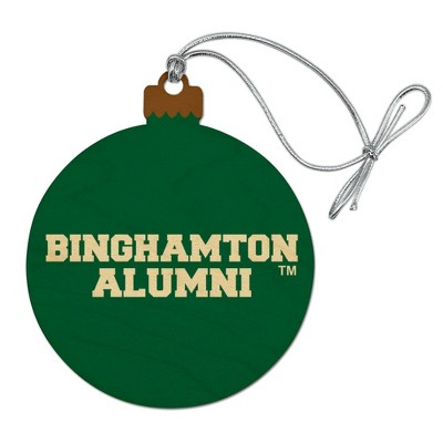 Binghamton University Bearcats Alumn Wood Christmas Tree Holiday Ornament