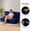 MAXYOYO Bean Bag Sofa Bed - Corduroy Floor Sofa with Washable Cover, Navy - 4 of 4
