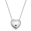 Black Bow Jewelry Sterling Silver & CZ Missing You Heart Ash Holder Necklace, 18 Inch - 2 of 4