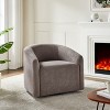 VANOMi 29.53" Swivel Barrel Accent Chair in Teddy Fleece Upholstery - 2 of 4