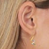 14k Two-Tone Gold 25mm Swirl Drop Earrings - 2 of 3