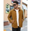 Coolmee Men's Corduroy Shirts Casual Button Down Shirt Jacket Fall Long Sleeve Shacket - 2 of 4