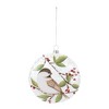 Chickadee Glass Disc Ornaments Set of 6 – 5.5 Inch Height – Holiday Bird Tree Decor – By Melrose - 3 of 3