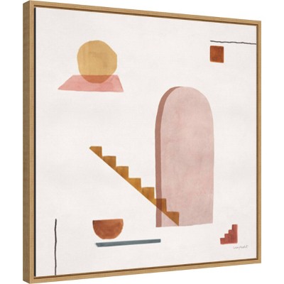 Mi Casa Abstract Shapes Framed Canvas Wall Art
