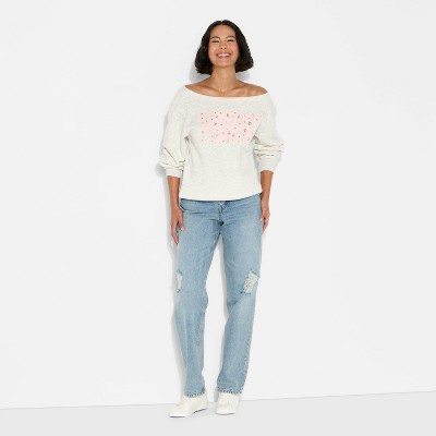 Women's Off the Shoulder Sweatshirt - Wild Fable™