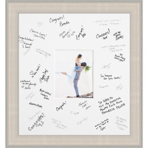 Cottage Signature Mat Picture Frame – Guest Book Alternative for Weddings, Graduations, or Retirement – Autograph Photo Mat for Signature Board - 1 of 4