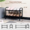 Attop 3-Tier Expandable Shoe Rack,Adjustable Shoe Shelf Storage Organizer Heavy Duty Metal, Free Standing, for Entryway Closet Doorway (Black) - 4 of 4