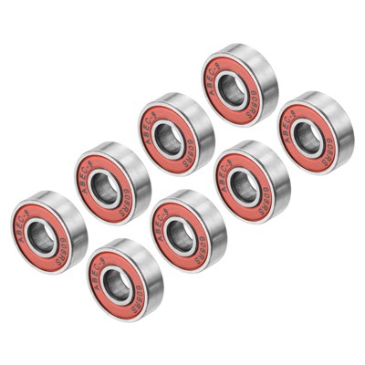Unique Bargains Skates Scooters 608RS Deep Groove Ball Skateboard Bearings 8 Pcs 0.87"