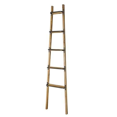 Vip Wood 75 In. Brown Ladder Style Blanket Rack Target