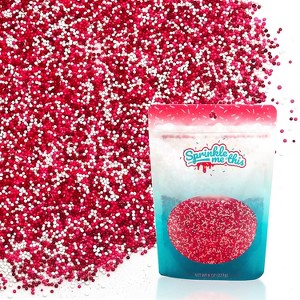 Sprinkle Me This – We're the Perfect Match Nonpareils – Red, White & Pink Mini Nonpareils Sprinkles - 1 of 4