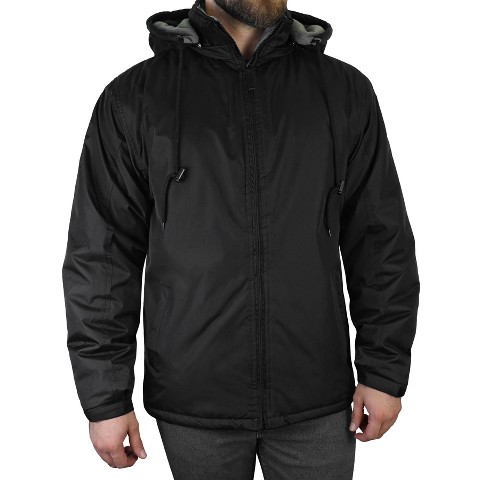 Victory Outfitters Men's Heavy Fleece Lined Parka Black L