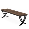 Lirago Brown 78.74" Industrial Double Desk Engineered Wood Metal Frame 29.53x78.74x27.56 Computer Workstation - 3 of 4