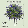 GAOMON Artificial Lavender Plant with Stake, Faux Purple Flower Bush for Outdoor & Indoor Decor, Patio, Garden, Porch, Window Box - 4 of 4