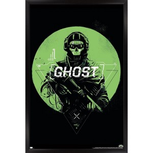 Trends International Call of Duty: Modern Warfare 2 - Ghost Emblem Framed Wall Poster Prints - 1 of 4