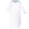 Touched by Nature Baby Boys Organic Cotton Long-Sleeve Gowns 3pk, Cactus Llama - 3 of 4