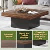NicBex 35.43" W Square Wood Coffee Table Center Dining Table with LED Lights for Living Room - 4 of 4