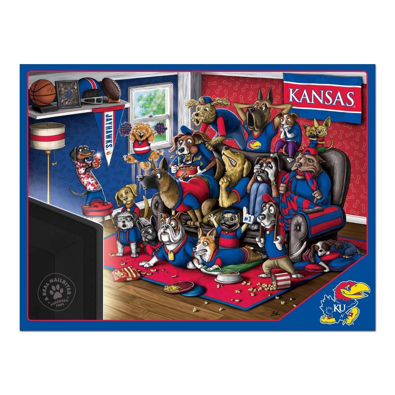 NCAA Kansas Jayhawks Purebred Fans &#39;A Real Nailbiter&#39; Puzzle - 500pc, 3 of 4