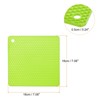 Unique Bargains Silicone Square Hot Pans Pads Heat Resistant Non-Slip Trivets 4 Pcs - 2 of 4