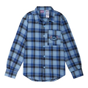 Disney Lilo & Stitch Girls Flannel Button Down Shirt Little Kid to Big Kid Sizes (4 - 14-16) - 1 of 4