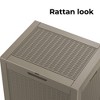 Gulches 30GAL Outdoor Storage Box - Rattan Effect, Durable Polypropylene, Weather-Resistant & Stylish Design,Light Brown - 4 of 4