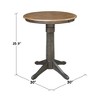 Stacy Round Top Pedestal Table Hickory Brown - International Concepts - image 4 of 4