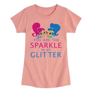 Girls' - Nickelodeon - Shimmer & Shine Sparkle In My Glitter Fitted Short Sleeve Graphic T-Shirt - 1 of 3