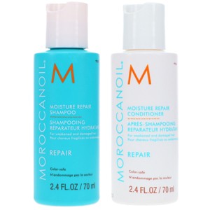 Moroccanoil Moisture Repair Shampoo 2.4 oz & Moisture Repair Conditioner 2.4 oz Combo Pack - 1 of 4