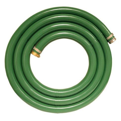 Apache 98128035 2-inch Diameter 15 Foot 60 Psi Flexible Pvc Water Fuel  Chemical Suction Discharge Hose With Aluminum Quick-connection Fittings,  Green : Target