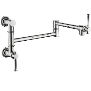 GreenEver Wall Mount Pot Filler Faucet, Modern Brass Pot Filler Two-Attachment Wall Mount Folding Kitchen Pot Filler Swing Arm - 1 of 4