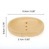 Unique Bargains Oval Soap Dish 5.28"x3.78"x0.83" Brown 1 Pc - 4 of 4