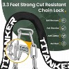 Bike Chain Lock with Keys, 3.3 Feet Security Heavy Duty Anti-Theft Bicycle Chain Locks for Bike - 2 of 4