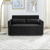 VYNXARIA Sleeper Sofa Bed,3-in-1 adjustable sleeper with pull-out bed, 2 lumbar pillows and side pocket,suitable for living room bedroom - 3 of 4