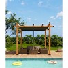 Aluminum Pergola, Outdoor Metal Pergola with Adjustable Canopy, Reinforced Frame Outdoor Shelter for Backyard, Garden and Deck - 3 of 4
