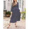 LXT-Women's Tiered Ruffle Hem Maxi Dress with Belt for Baby Shower - 3 of 4