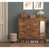 TiramisuBest Shoe Storage Cabinet with 2 Flip Drawers, Freestanding Organizer with Metal Legs for Entryway - 2 of 4