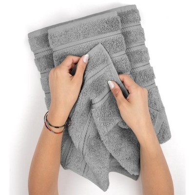 Rockridge Grey 4-Piece Turkish Cotton Bath Towel Set