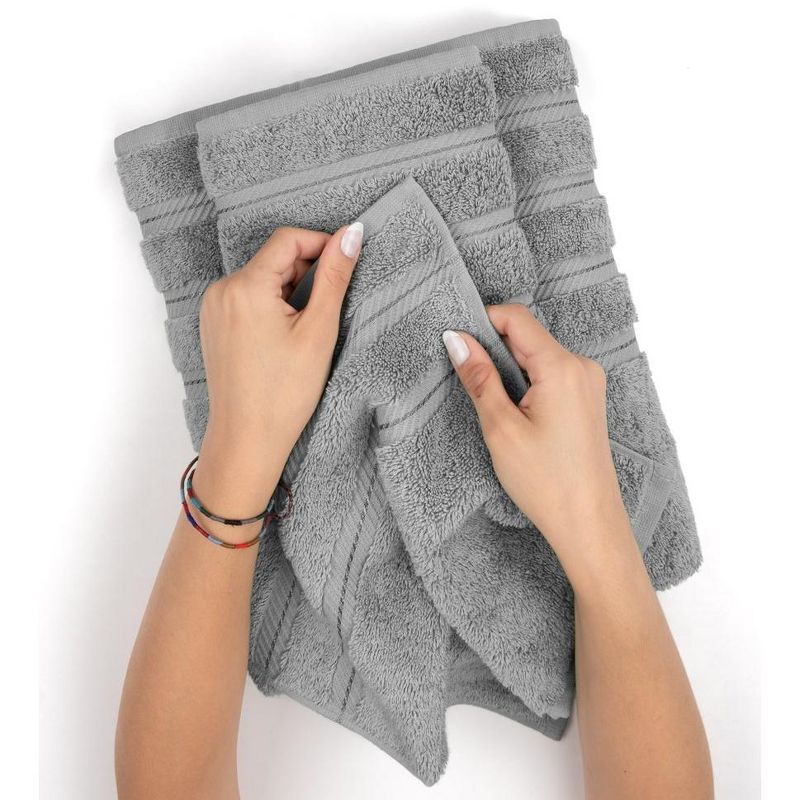 American Soft Linen Luxury 6 Piece Towel Set, 100% Cotton Soft Absorbent Bath Towels for Bathroom, 5 of 10