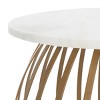 Explorer Round Accent Table - ACC4609A - White Marble/Gold - Safavieh - 3 of 4