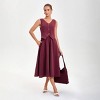Women's Layered Waistcoat A-Line Dress - A New Day™ Wine Red - 4 of 4