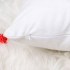PiccoCasa Square Polyester Soft Decorative Pillow Cover White/Gold 2 Pcs 18" x 18" - 3 of 4