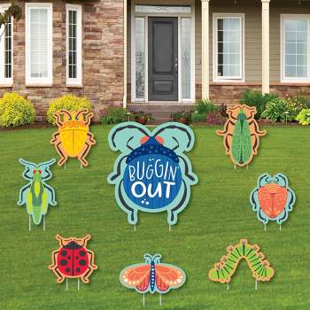 Big Dot of Happiness - Let's Go Fishing - Lawn Decorations - Outdoor Fish Themed Party or Birthday Party Yard Decorations - 10 Piece