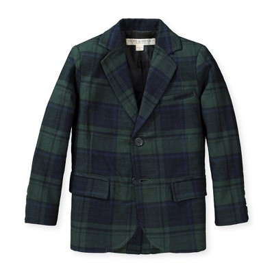 Hope & Henry Boys' Classic Suit Jacket (Green Plaid, 10)