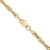 Black Bow Jewelry 2.75mm 14K Yellow Gold Hollow Singapore Chain Necklace - 4 of 4